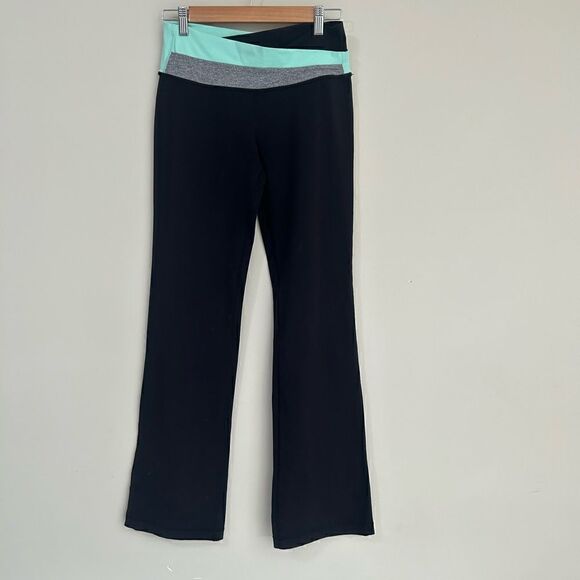 Lululemon Black /mint Green Groove Pants - Picture 1 of 6